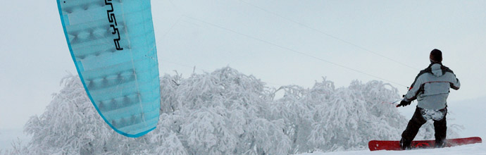 Snowkiting auf der Wasserkuppe